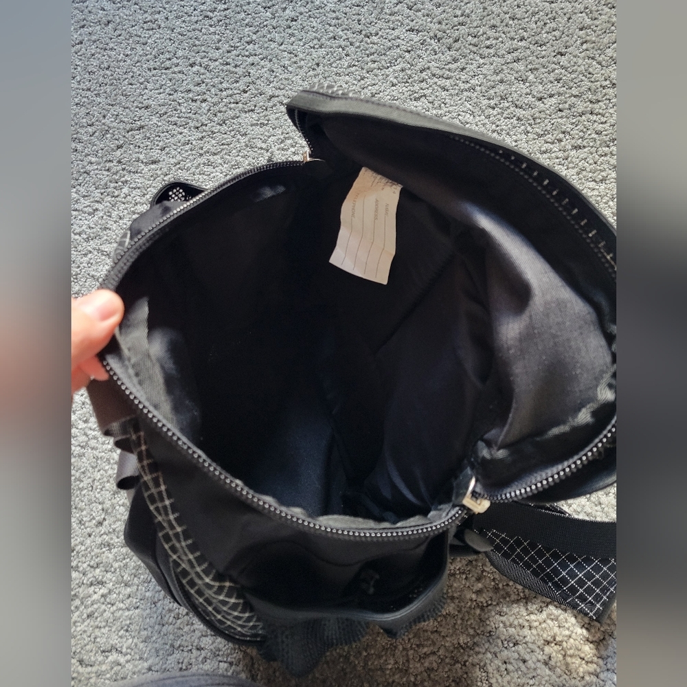 Vintage 90s L.L. Bean Waist Pack Crossbody Bag Hiking Pack Black and Yellow - Picture 5 of 11